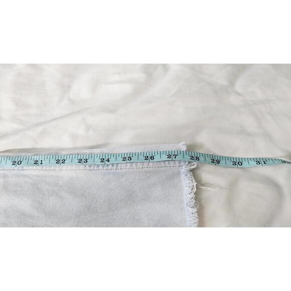 Zara Women's Wide Leg High-Waisted Frayed Hem Light Wash Jeans Size 4 - Picture 8 of 10